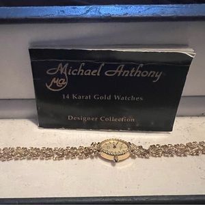 ❌SOLD❌NIB Michael Anthony 14kt Yellow Gold Ladies Watch